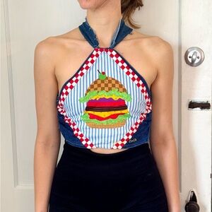 Vintage Diner Handmade Halter Top
